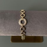 Yuvarlak Halkalı Taş Detaylı Bileklik 2