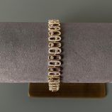 Altın Kaplama Zarif Taş Detaylı Halkalı Bileklik 2